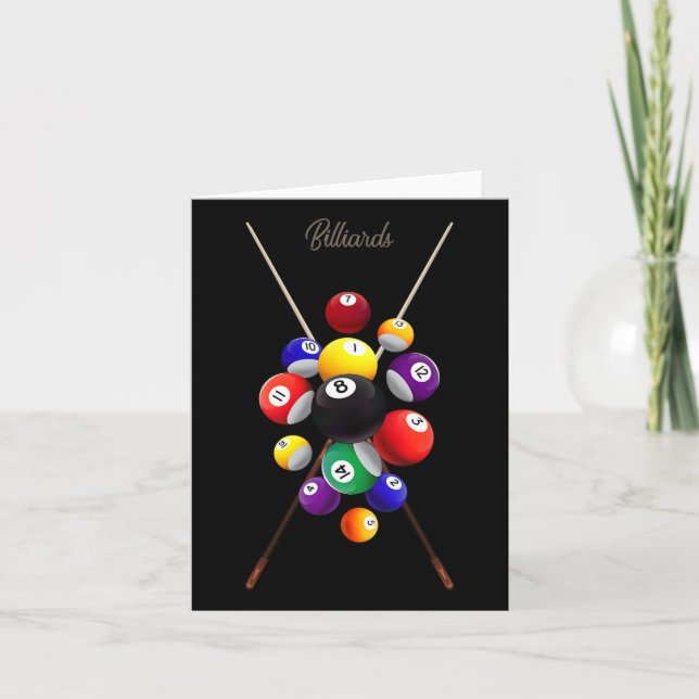 Billiards Pool  Card (Front)
