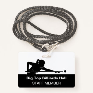 Billiards Pool Hall And Event Staff Member Budget Badge