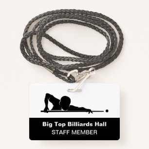 Billiards Pool Hall And Event Staff Member Budget Badge