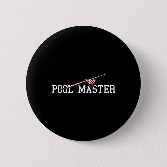 Billiards Pool Master For The Pionate Pool Lovers  Button (Front)