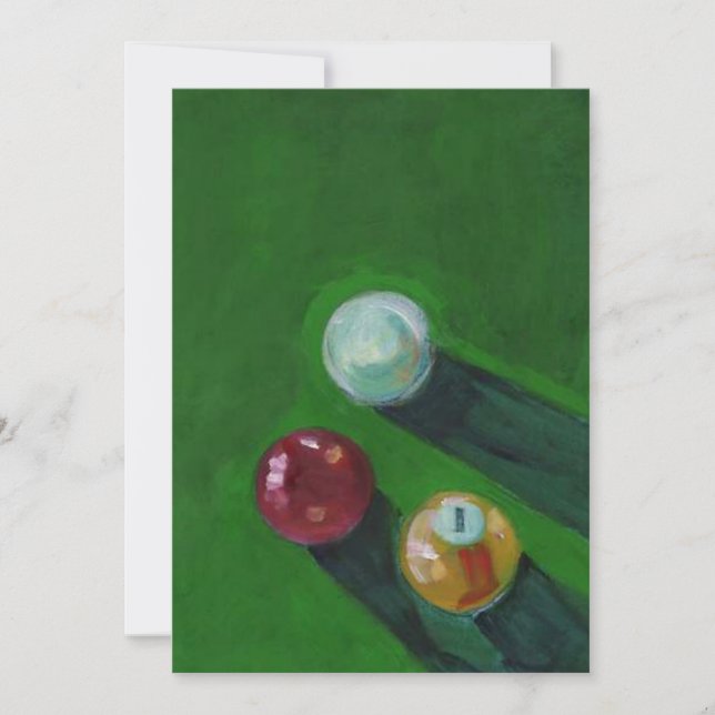 BILLIARDS ~ POOL PARTY INVITATION ~EZ TO CUSTOMIZE (Front)