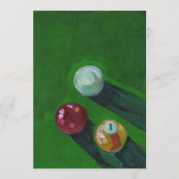 Billiards ~ Pool Party Invitation ~ez To Customize by layooper at Zazzle