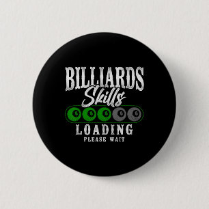 Billiards Pool Player Ball 8 Ball Vintage Billiard Button