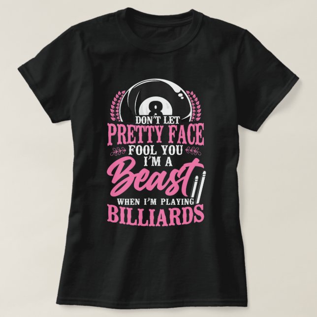 Billiards Pool Player Ball Dad Mom 8 Ball 9 Ball M T-Shirt (Design Front)