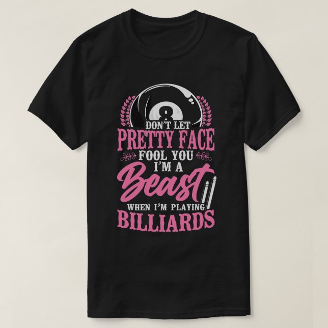 Billiards Pool Player Ball Dad Mom 8 Ball 9 Ball M T-Shirt (Design Front)