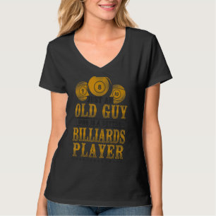 Billiards Pool Player Ball Grandpa Retired Vintage T-Shirt