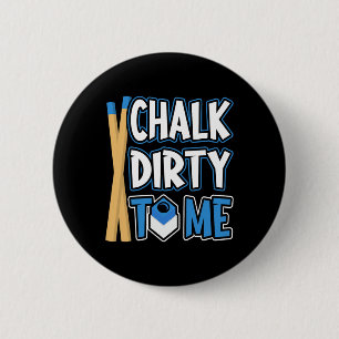 Billiards Pool Player Ball Pun Vintage Chalk Dirty Button