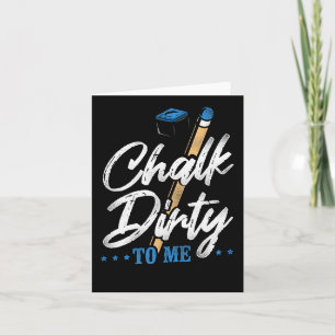 Billiards Pool Player Ball Pun Vintage Chalk Dirty Card