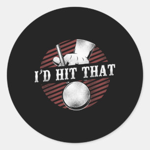 Billiards Pool Player Ball Pun Vintage Retro Id Hi Classic Round Sticker
