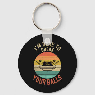 Billiards Pool Player Billiard Here To Break Your Keychain