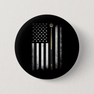 Billiards Pool Player Table Usa Us American Flag Button