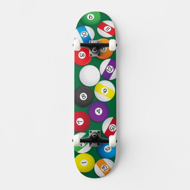 Billiards Pool Skateboard Deck (Front)