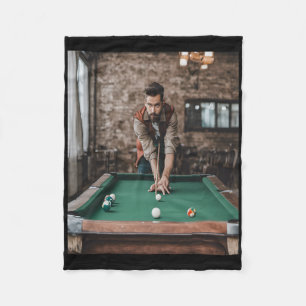 Billiards Precision Shot Fleece Blanket
