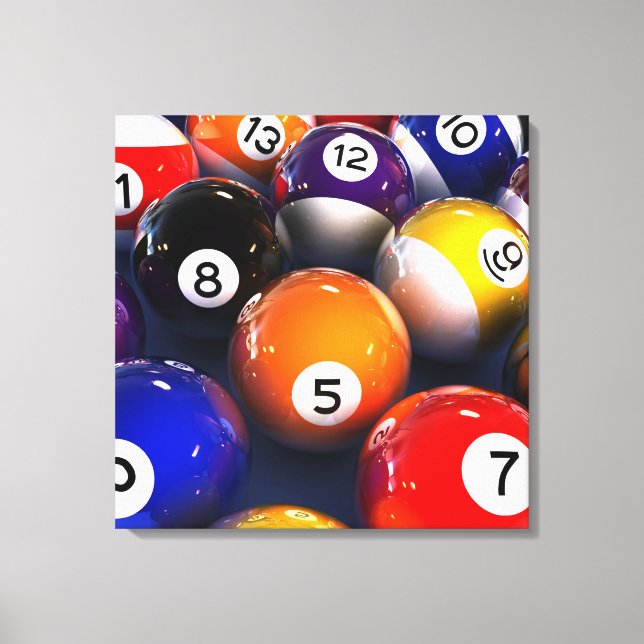 Billiards Premium Wrapped Canvas Print (Front)