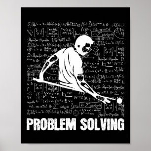 Billiards Problem Solving Players Sports Solution Poster