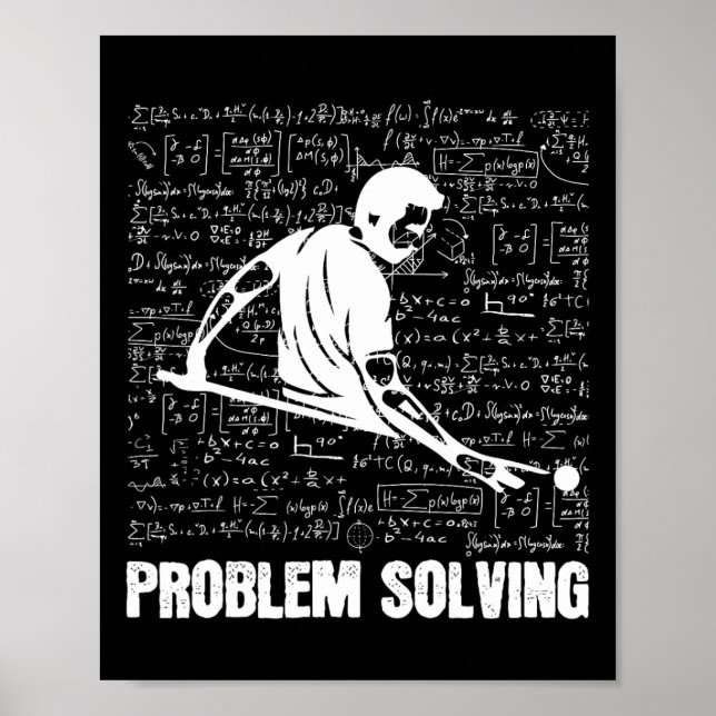 Billiards Problem Solving Players Sports Solution  Poster (Front)