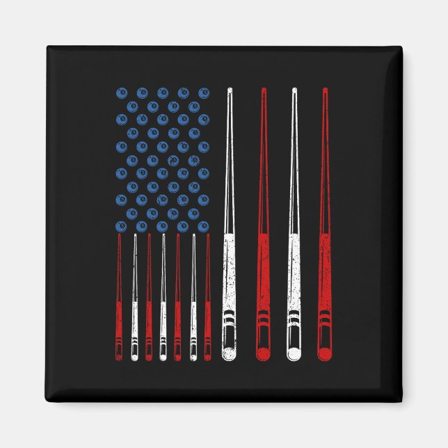 Billiards Queue Sticks  Magnet (Front)