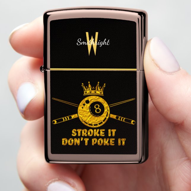 Billiards Quotes for Fans and Players Zippo Lighter (In Hand)