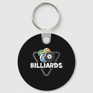 Billiards Rack Billiard Player Snooker 8 Ball Cue  Keychain