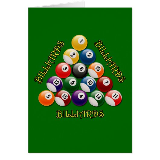 BILLIARDS RACK CARDS (Front)