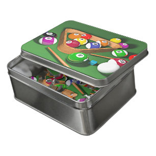 Billiards, rack 'em up, colorful design, jigsaw puzzle