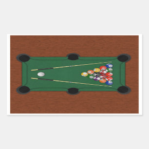 Billiards Rectangular Sticker