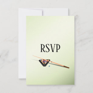 Billiards RSVP with Dinner Choice Card