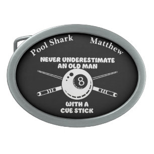 Billiards Saying About Experience and Skill Belt Buckle