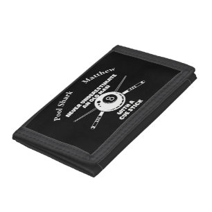 Billiards Saying About Experience and Skill Tri-fold Wallet