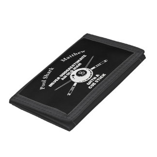 Billiards Saying About Experience and Skill Trifold Wallet