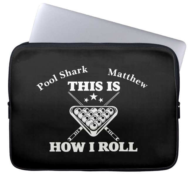 Billiards Saying Highlighting Pool Game Pride Laptop Sleeve (Front)