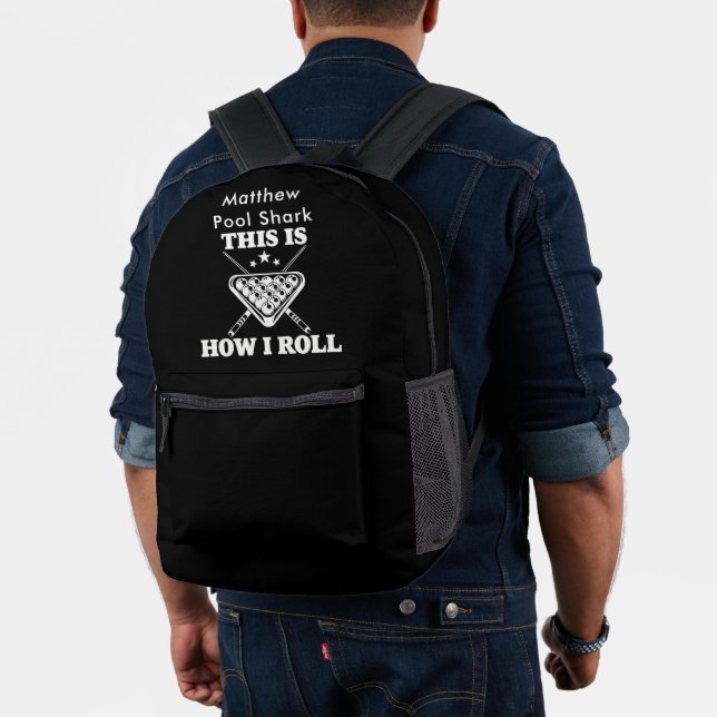 Billiards Saying Highlighting Pool Game Pride Printed Backpack (Insitu (Model))