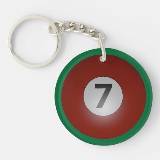Billiards Seven Ball Keychain