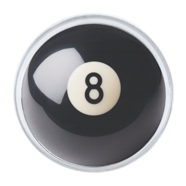 Billiards Snooker 8-Ball Lapel Pin (Front)