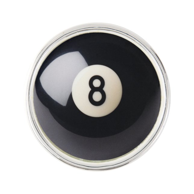 Billiards Snooker 8-Ball Lapel Pin (Front)