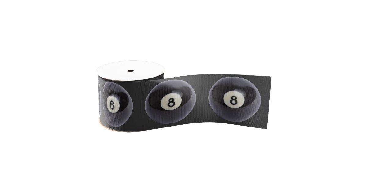 Billiards Snooker 8-Ball Ribbon | Zazzle