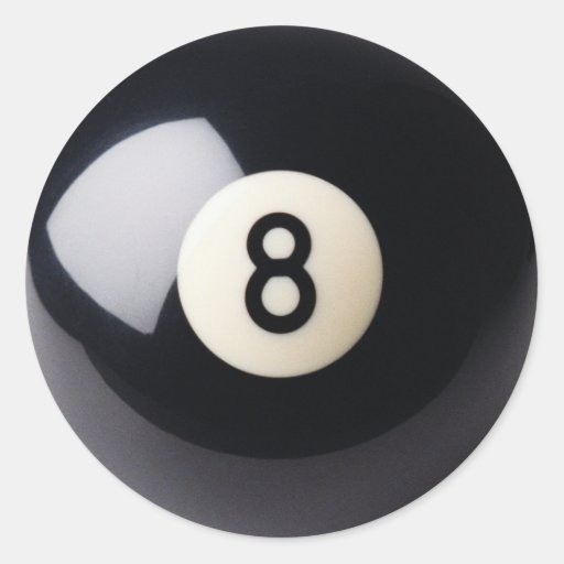 Billiards Snooker 8-Ball Stickers | Zazzle