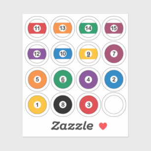 Billiards Snooker ball pack Sticker