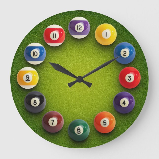 Billiards Snooker Novelty Clock (Front)