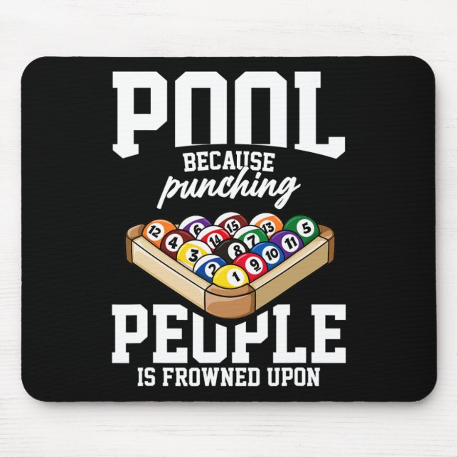 Billiards Snooker Pool Game Player Sports Competit Mouse Pad (Front)
