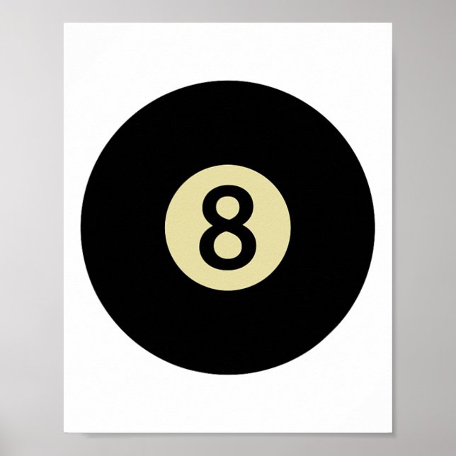 Billiards Snooker Pool Ll Number 8 Billiard Player Poster (Front)