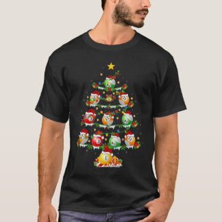 Billiards Sports Lover Lighting Billiards Christma T-Shirt