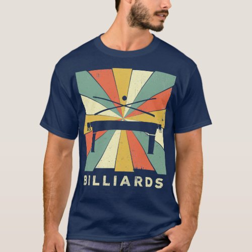 Billiards Sports Vintage Retro T_Shirt