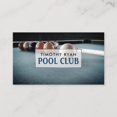 Billiards Table Pool Club Pool Player Business Card