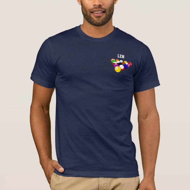 Billiards template polo shirt, ready to customize (Front)