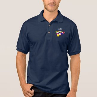 Billiards template polo shirt, ready to customize