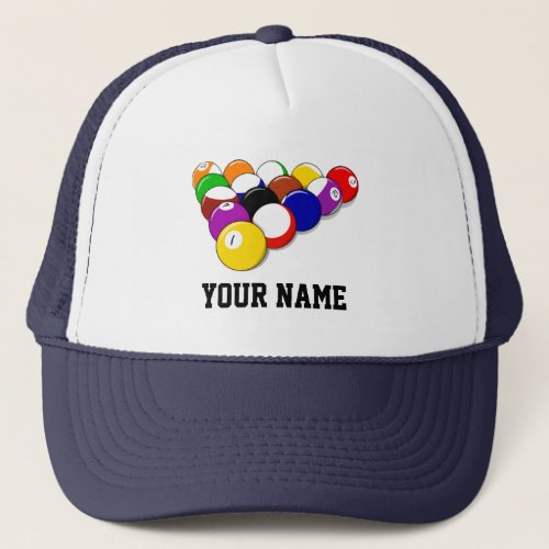 Billiards template popular design trucker hat