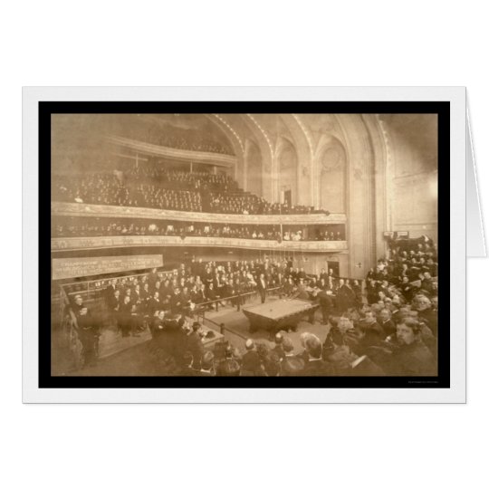 Billiards Tournament Photo 1908 Card