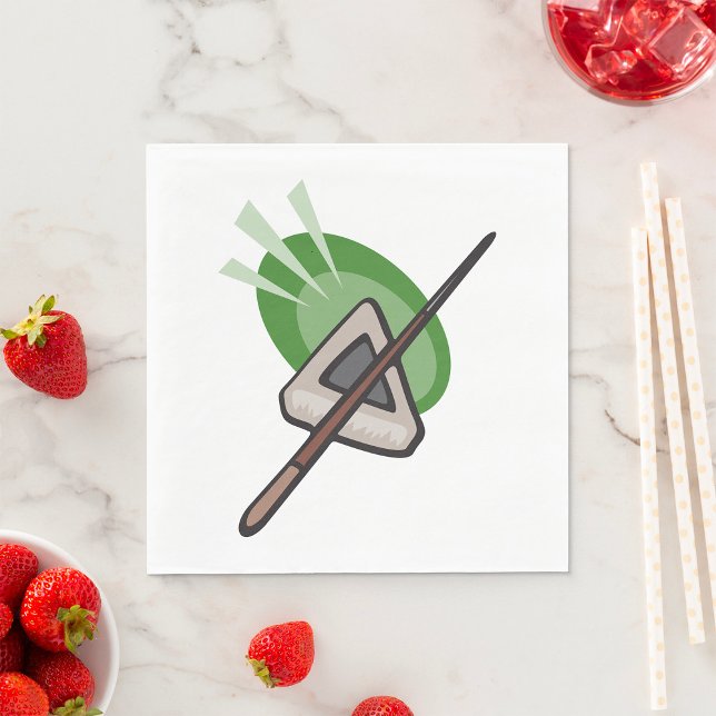 Billiards Triangle and Cue Stick Napkins (Creator Uploaded)