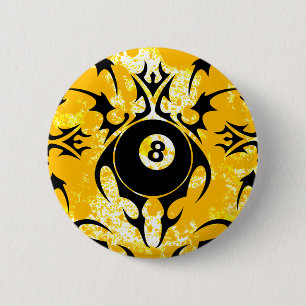 billiards. tribal. button